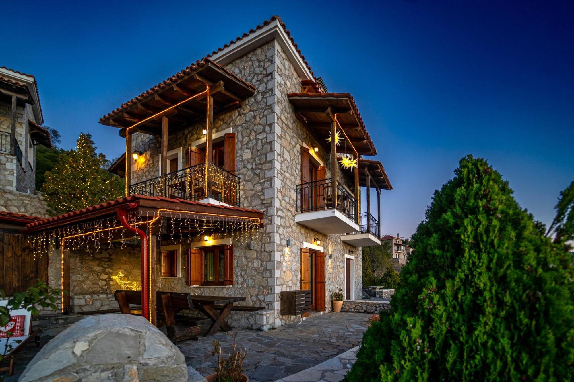 Rock Dandy Deluxe Chalet In Arachova - Delphi, Sauna, Prv Parking, Amazing View Extérieur photo