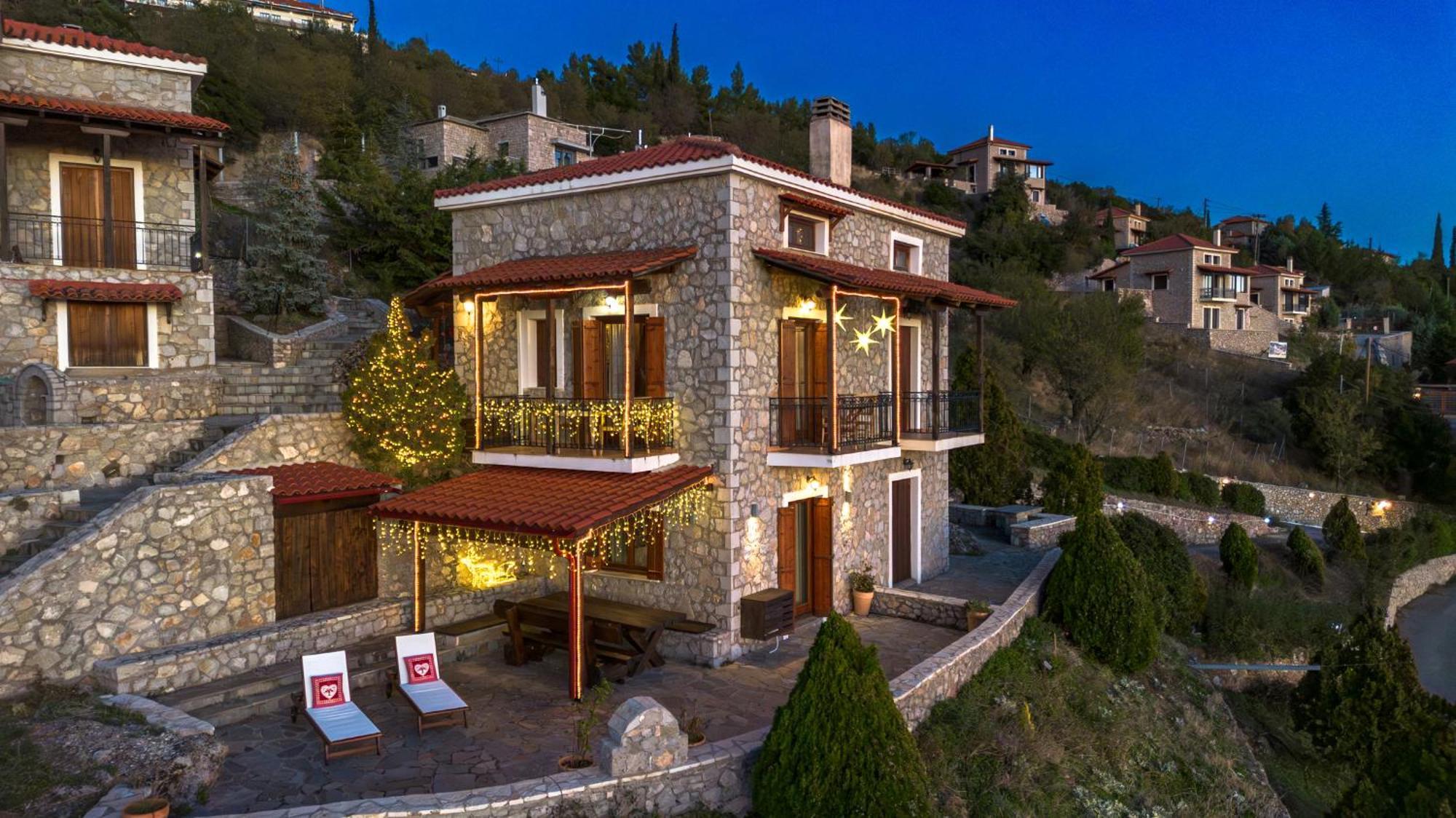 Rock Dandy Deluxe Chalet In Arachova - Delphi, Sauna, Prv Parking, Amazing View Extérieur photo