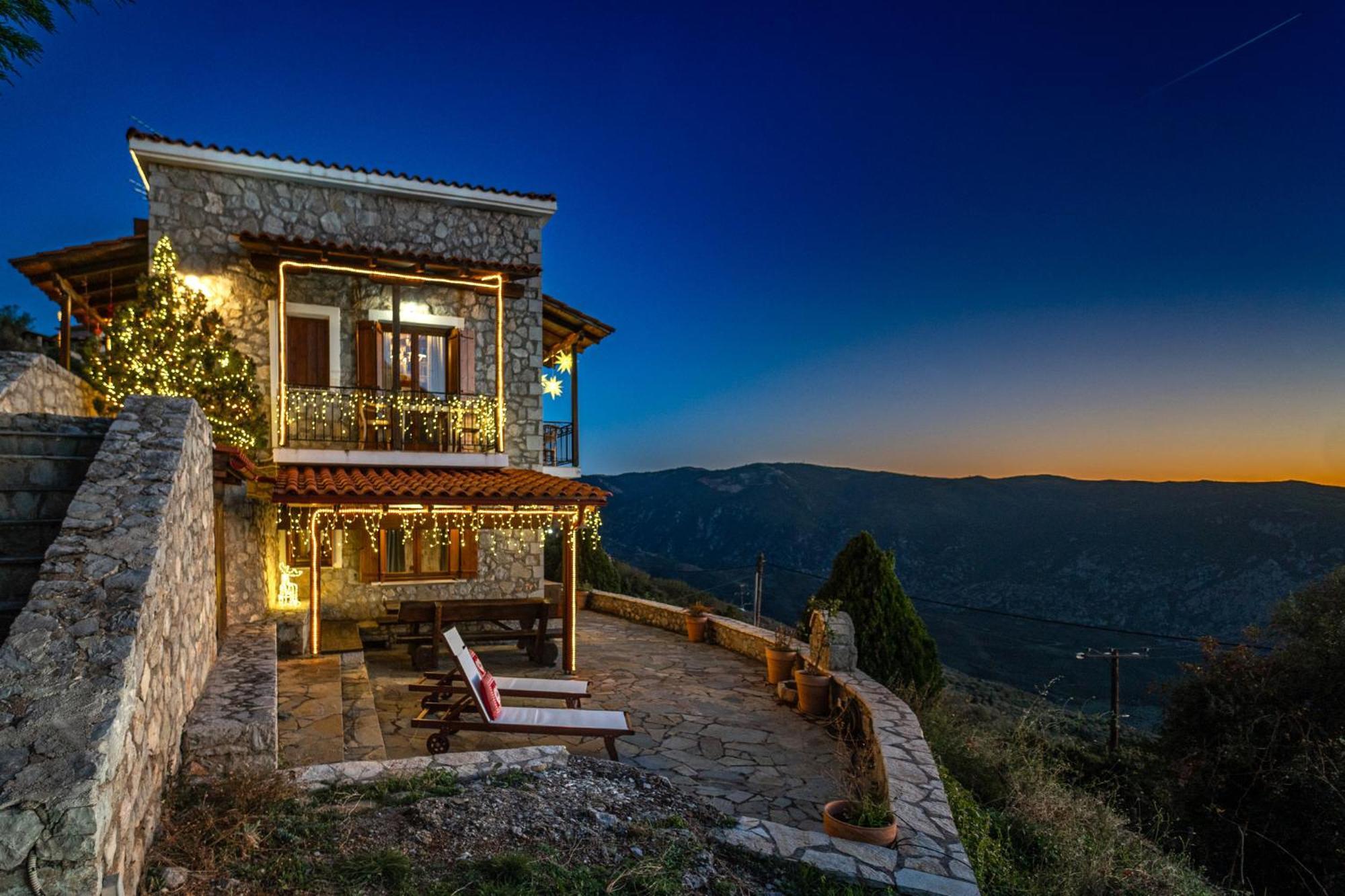 Rock Dandy Deluxe Chalet In Arachova - Delphi, Sauna, Prv Parking, Amazing View Extérieur photo