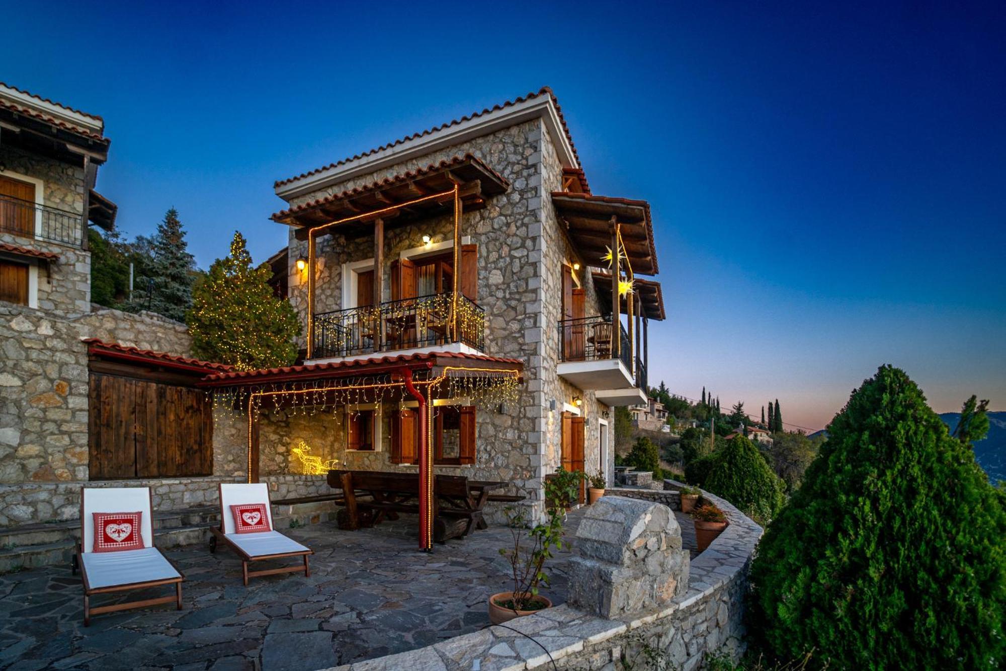 Rock Dandy Deluxe Chalet In Arachova - Delphi, Sauna, Prv Parking, Amazing View Extérieur photo
