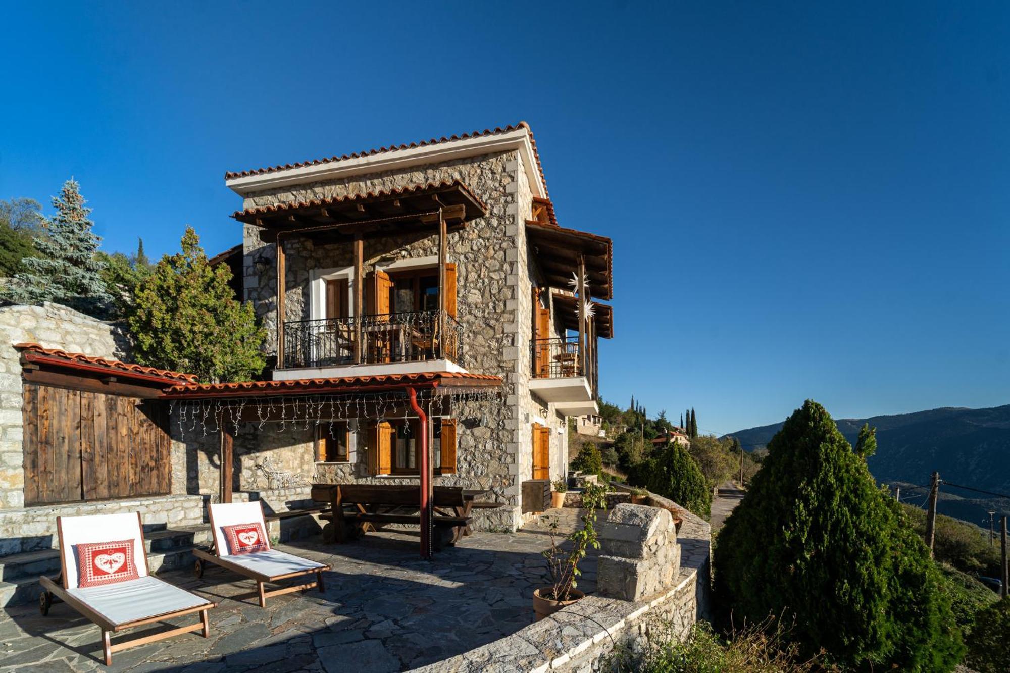 Rock Dandy Deluxe Chalet In Arachova - Delphi, Sauna, Prv Parking, Amazing View Extérieur photo