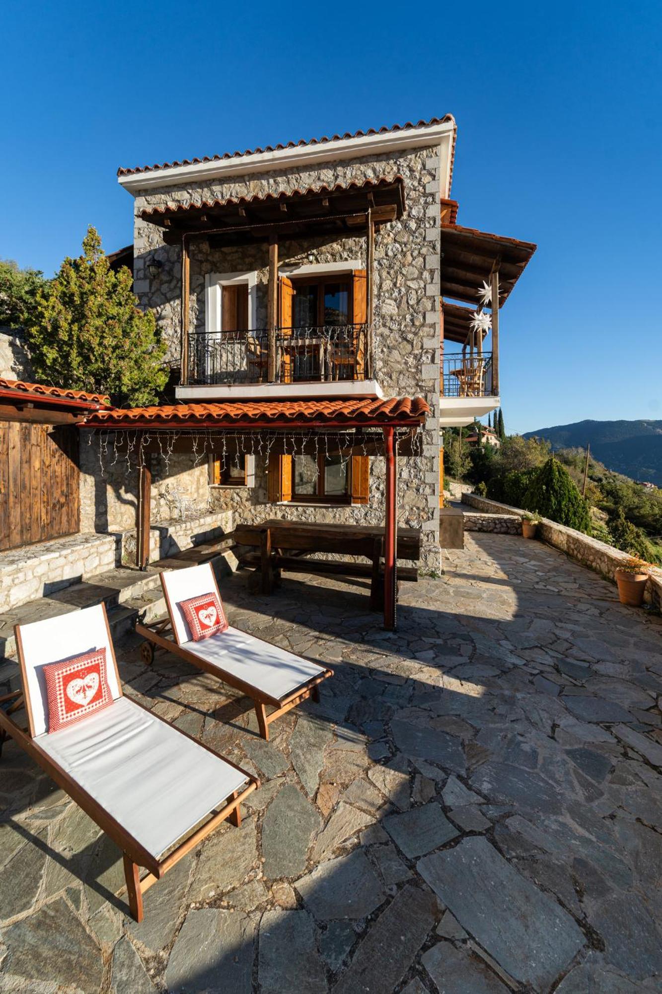 Rock Dandy Deluxe Chalet In Arachova - Delphi, Sauna, Prv Parking, Amazing View Extérieur photo