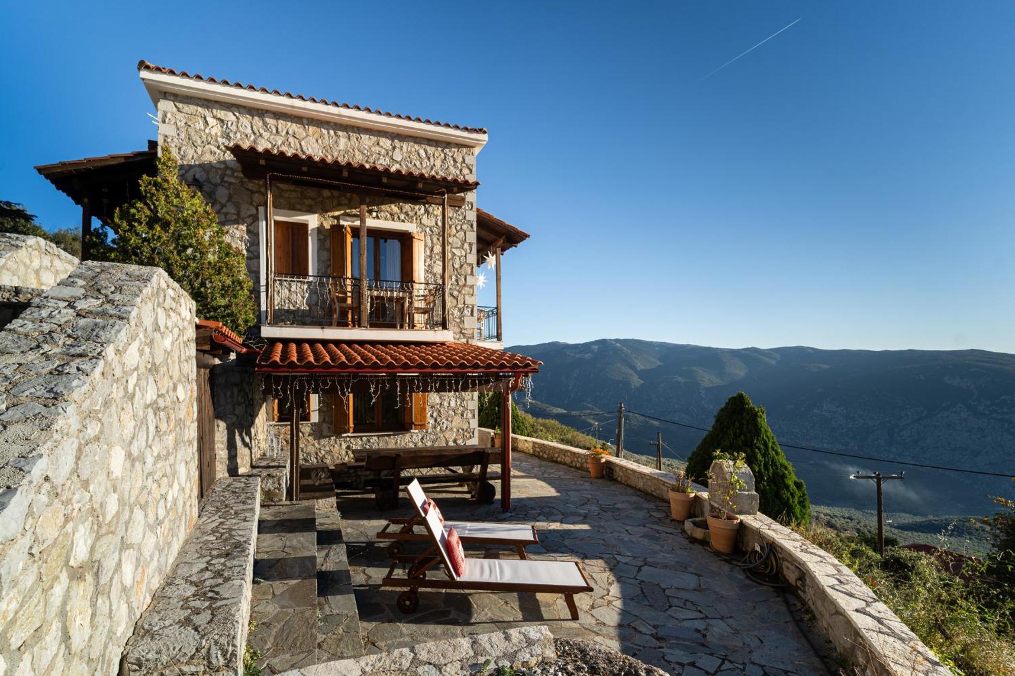 Rock Dandy Deluxe Chalet In Arachova - Delphi, Sauna, Prv Parking, Amazing View Extérieur photo