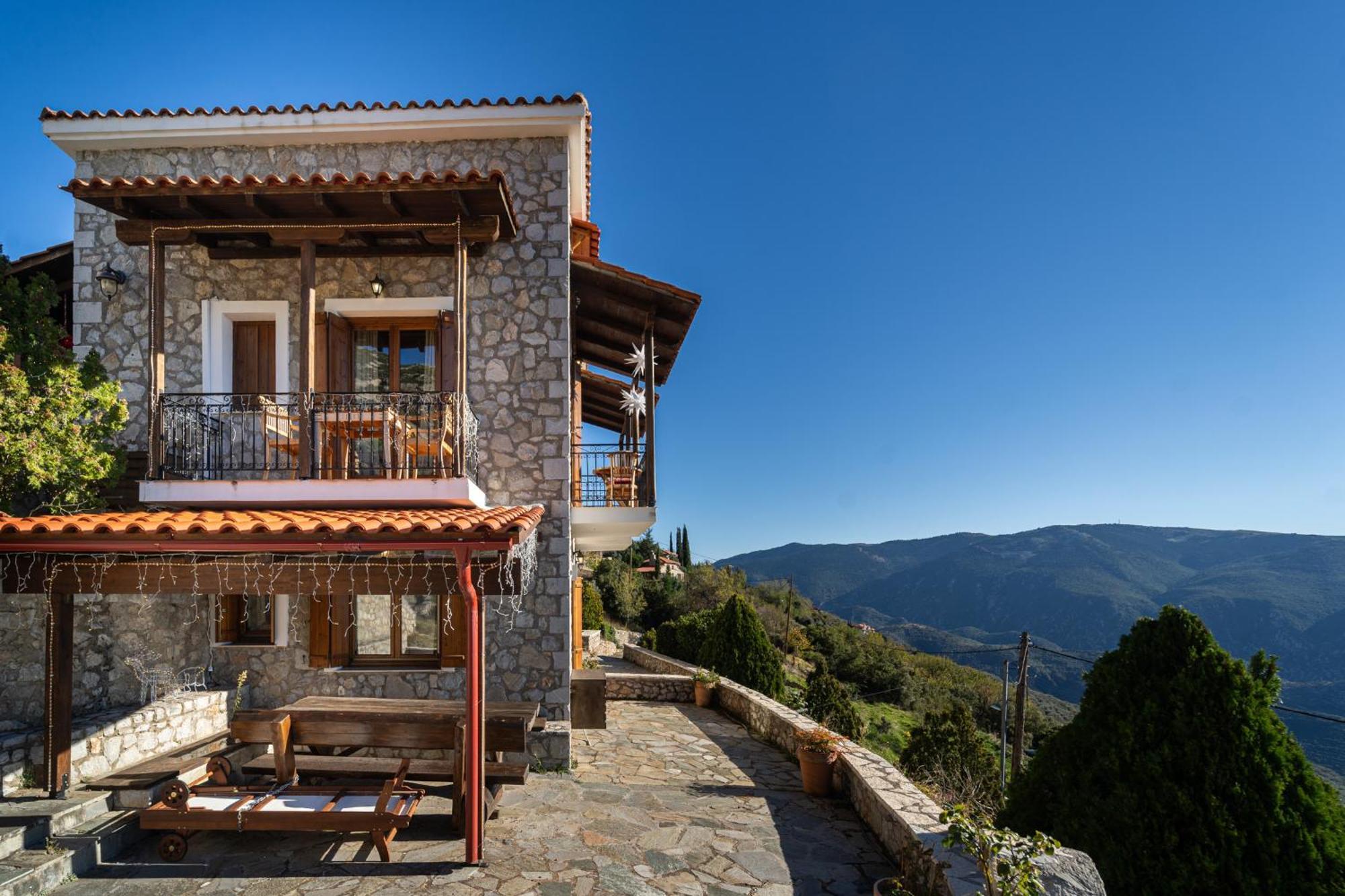 Rock Dandy Deluxe Chalet In Arachova - Delphi, Sauna, Prv Parking, Amazing View Extérieur photo