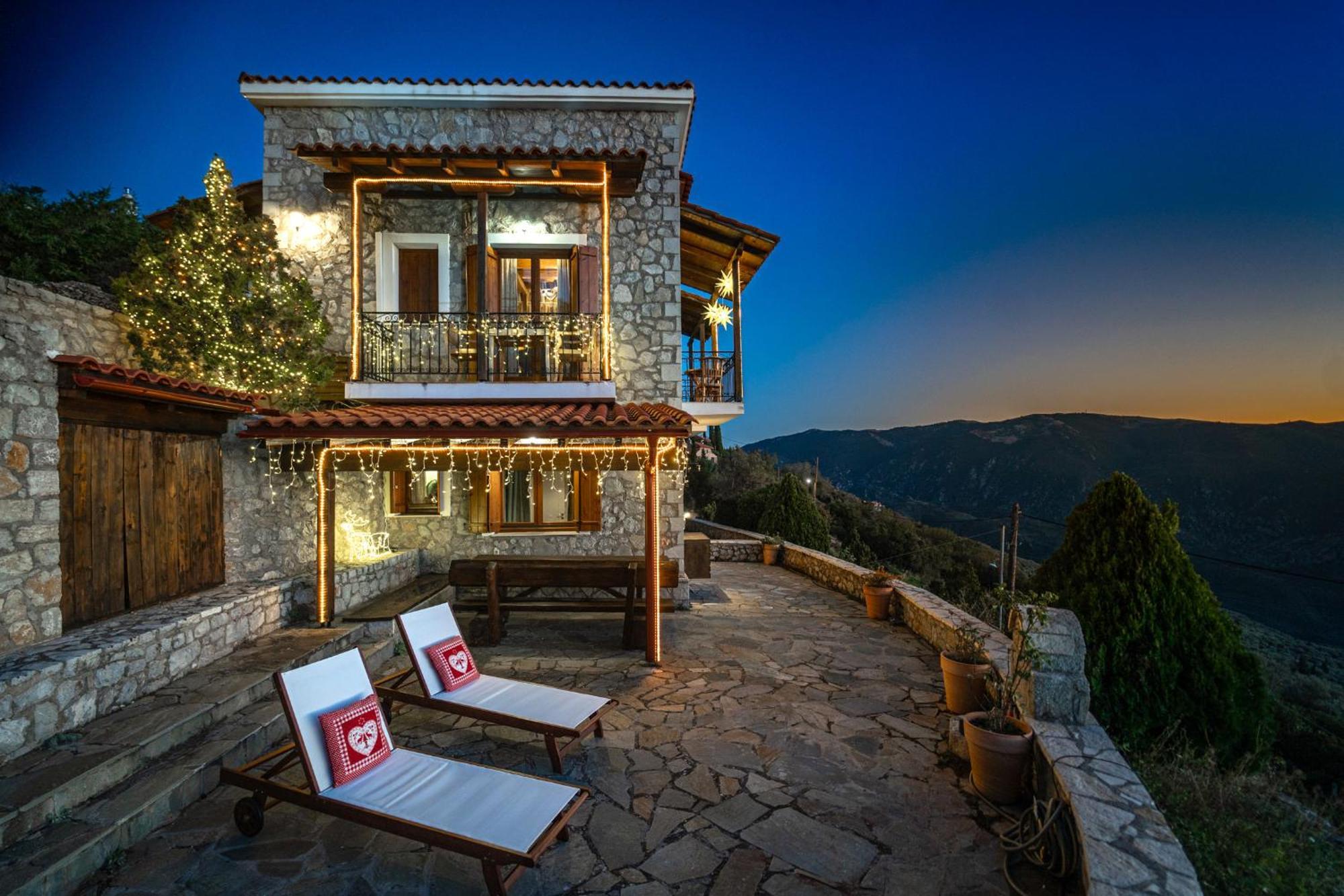 Rock Dandy Deluxe Chalet In Arachova - Delphi, Sauna, Prv Parking, Amazing View Extérieur photo