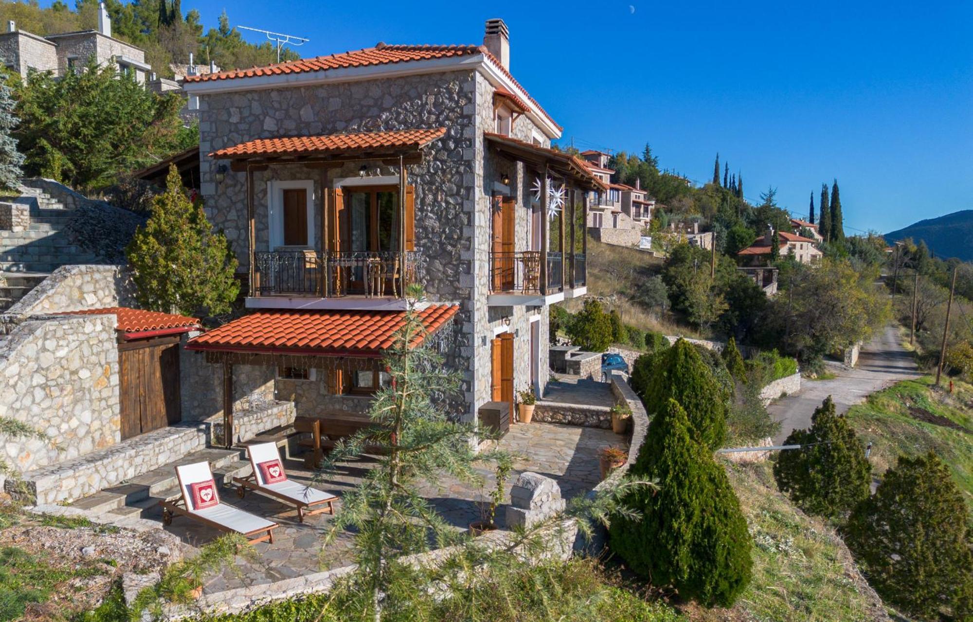 Rock Dandy Deluxe Chalet In Arachova - Delphi, Sauna, Prv Parking, Amazing View Extérieur photo